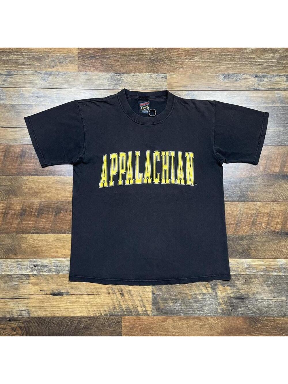 Vintage Appalachian State University Shirt Size Medium Black 90s ASU Boone NC